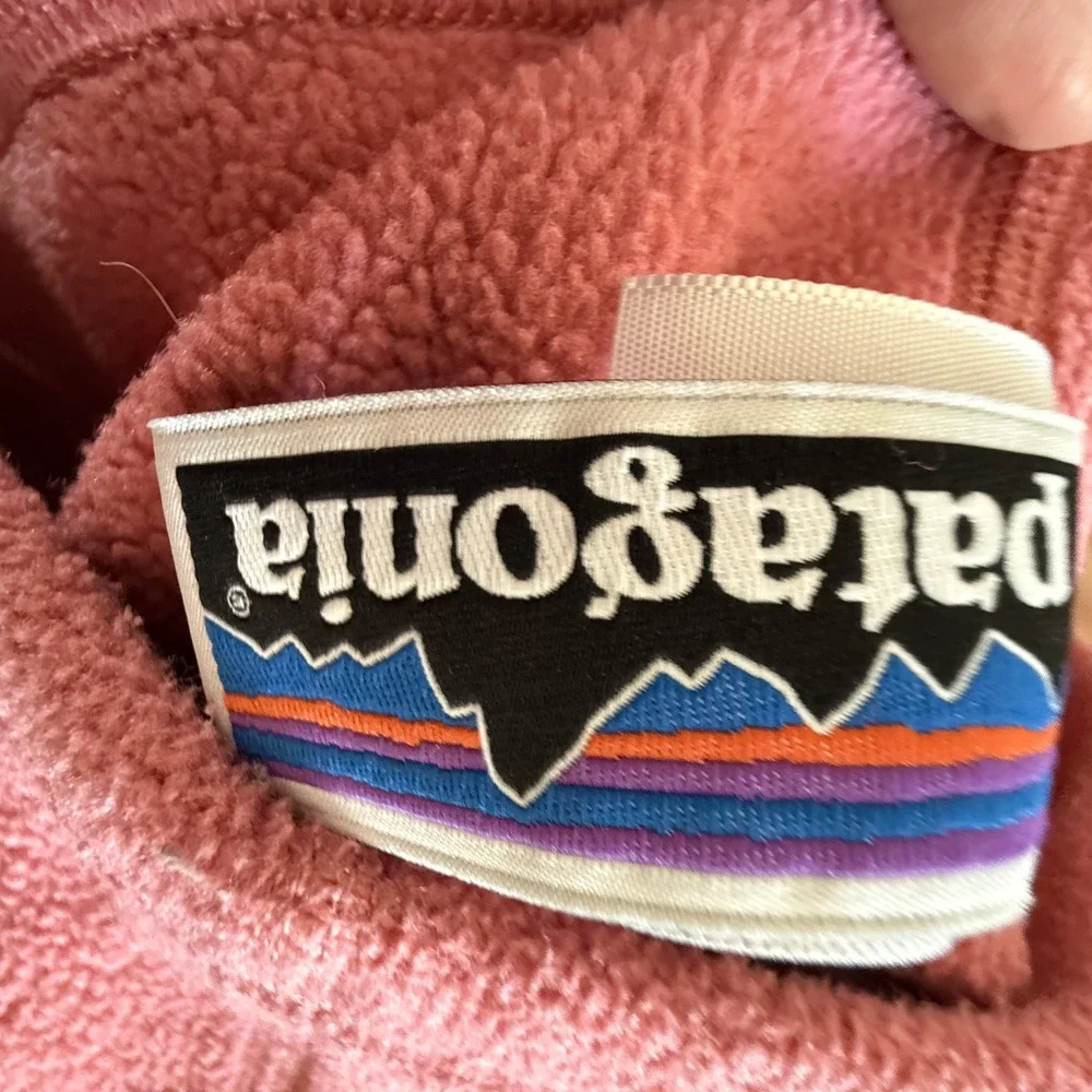 Patagonia Synchilla Fleece Vest Pink Full Zip Kids 12-18M Outdoor Outerwear